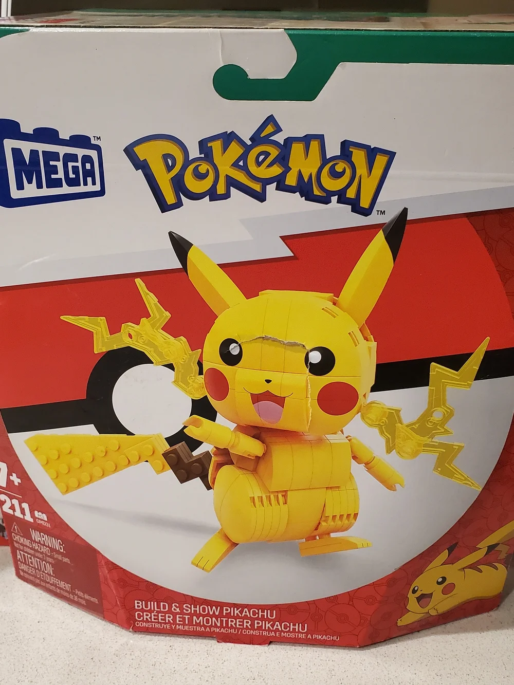 New in box. Mega Pokémon Pikachu Building Set - Yellow